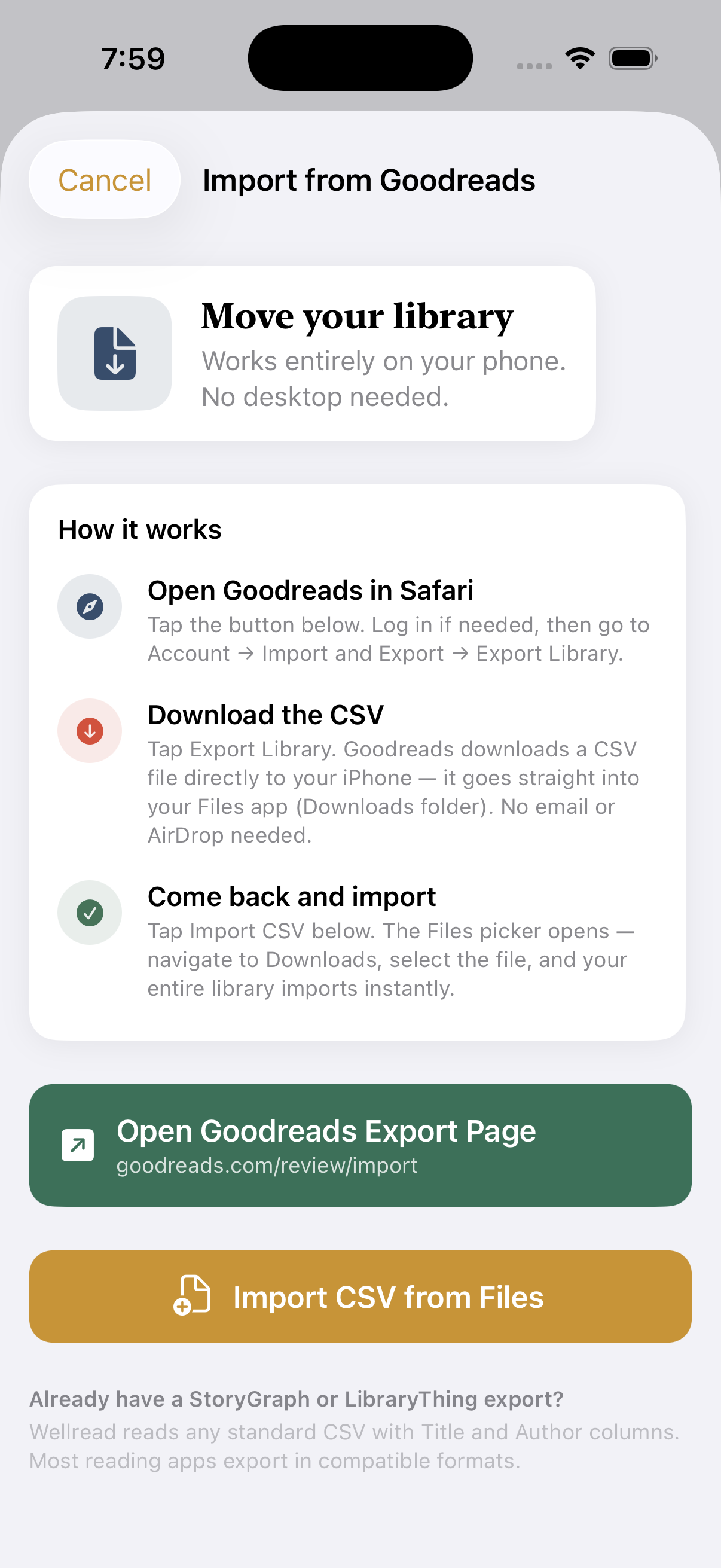 WellRead Reading Progress